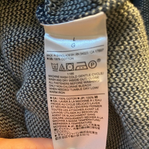 Banana Republic Blue Zip Up Cotton Knit Cardigan Sweater - Picture 4 of 5